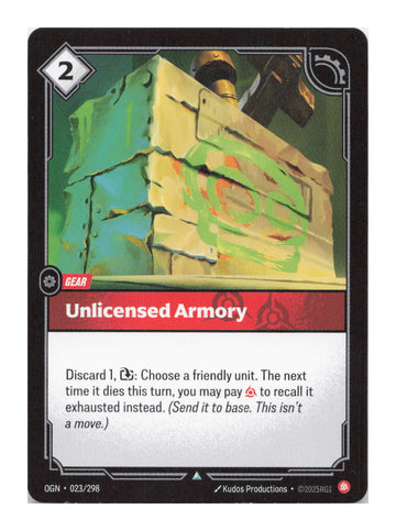 Unlicensed Armory Uncommon Origins 023/298 NM