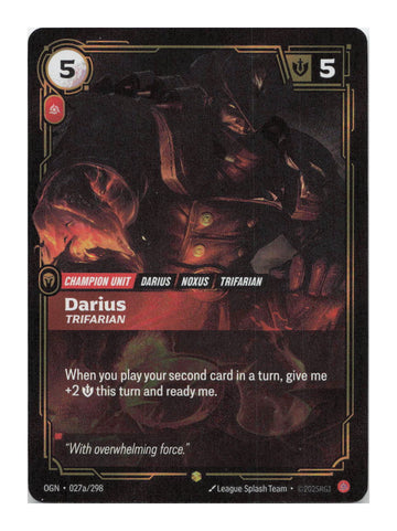 Darius, Trifarian (Alternate Art) Showcase Origins 027a/298 NM