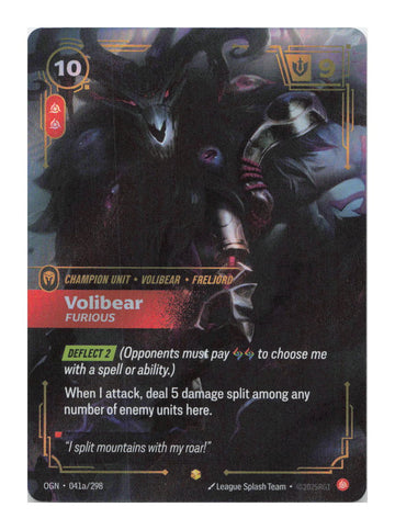 Volibear, Furious (Alternate Art) Showcase Origins 041a/298 NM