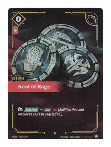 Seal of Rage Epic Origins 040/298 NM