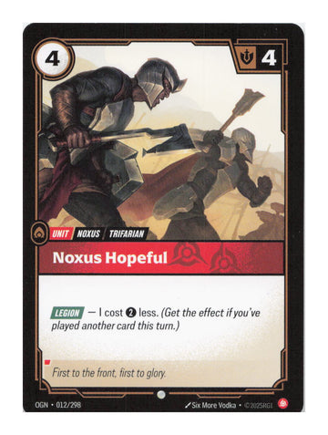 Noxus Hopeful Common Origins 012/298 NM