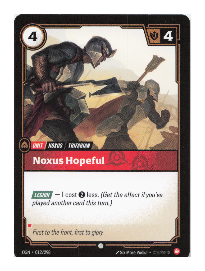 Noxus Hopeful Common Origins 012/298 NM