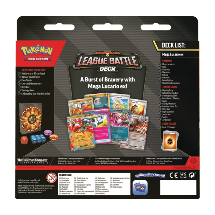 POKEMON ex LEAGUE BATTLE DECK MEGA LUCARIO ex