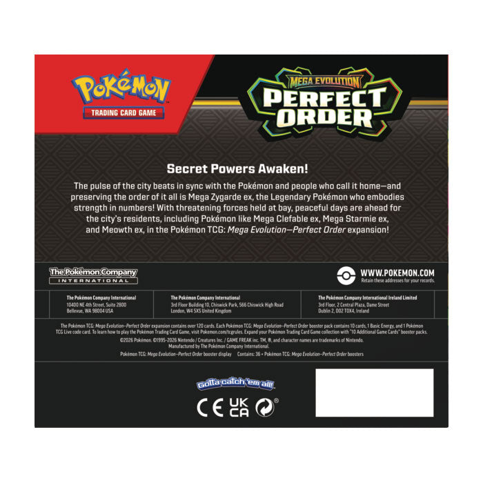 POKEMON ME03 PERFECT ORDER BOOSTER DISPLAY