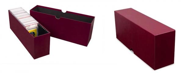 BCW GRADED CARD BOX SLOTTED BURGUNDY