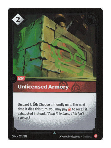 Unlicensed Armory Uncommon Origins Foil  023/298 NM