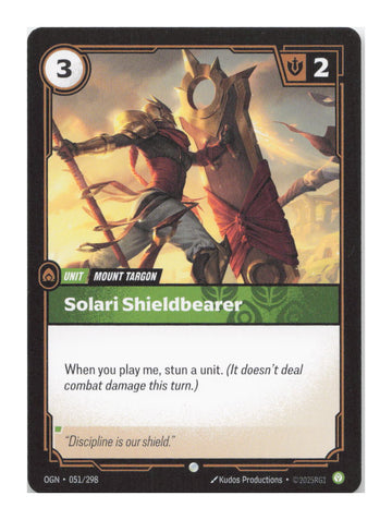 Solari Shieldbearer Common Origins 051/298 NM