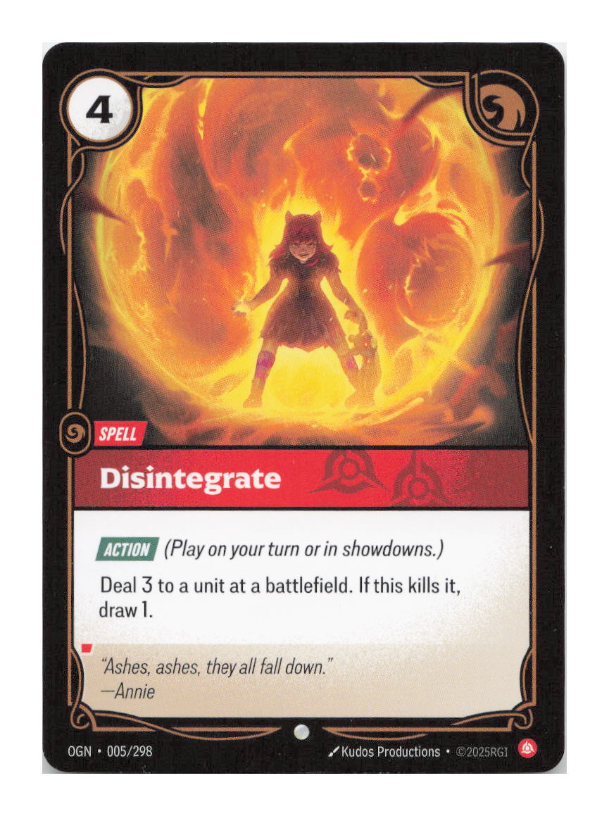 Disintegrate Common Origins 005/298 NM
