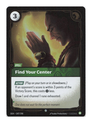 Find Your Center Common Origins Foil 047/298 NM