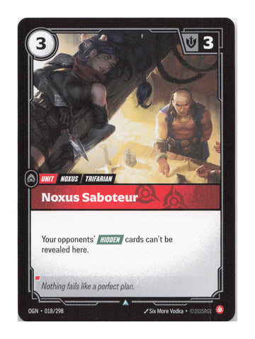 Noxus Saboteur Uncommon Origins 018/298 NM