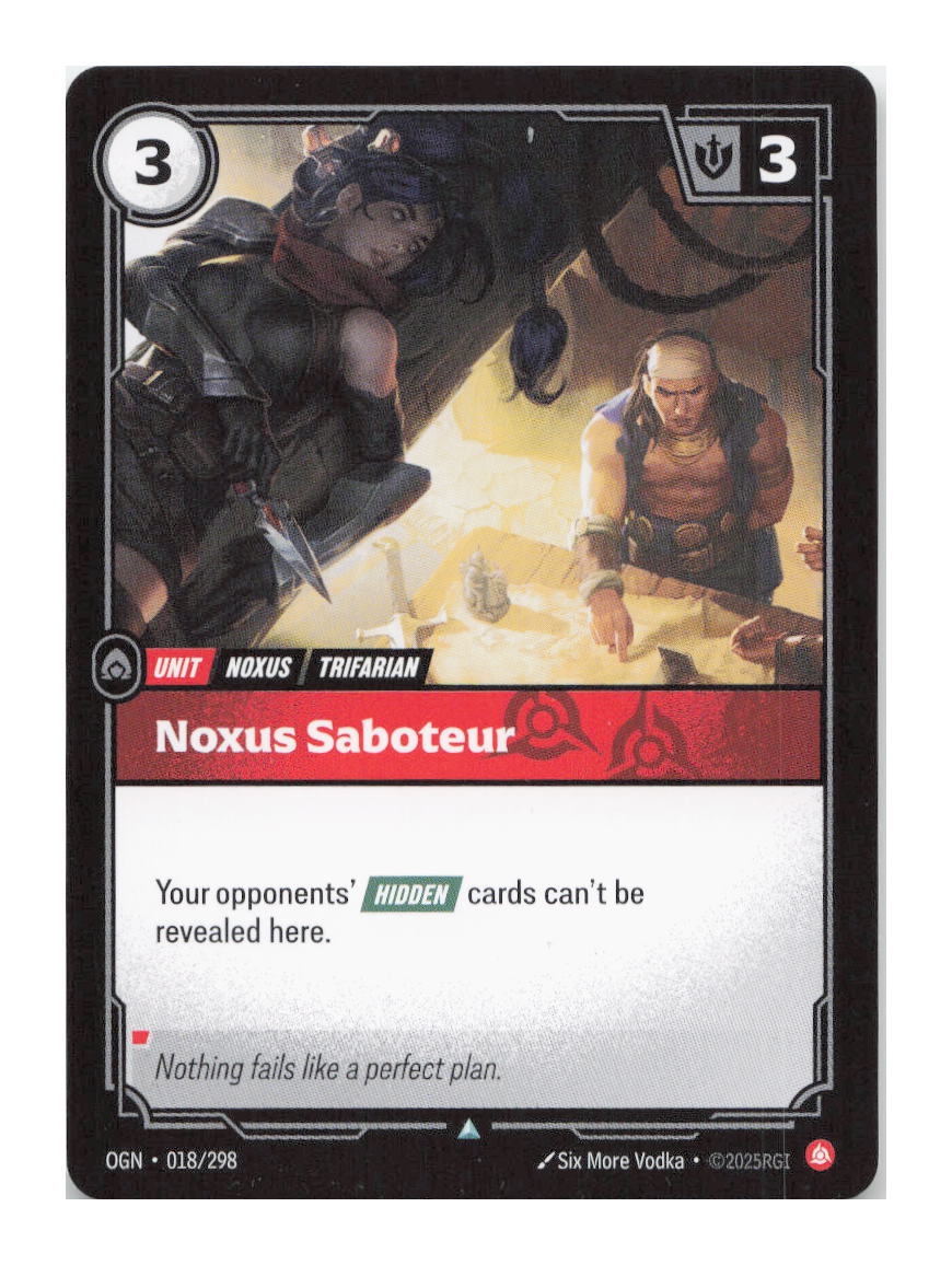 Noxus Saboteur Uncommon Origins 018/298 NM