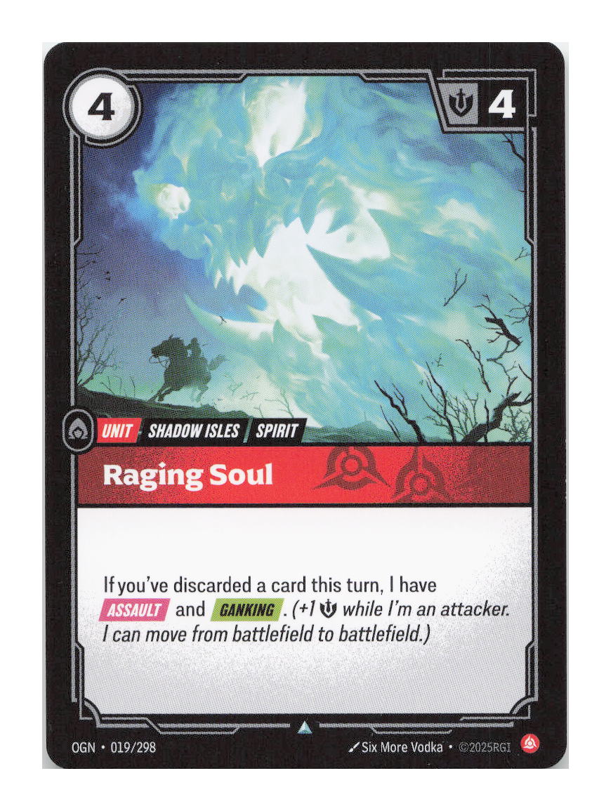 Raging Soul Uncommon Origins 019/298 NM