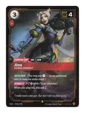 Jinx, Demolitionist (Alternate Art) Showcase Origins 030a/298 NM