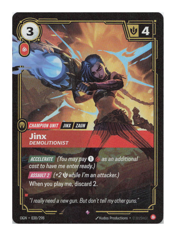 Jinx, Demolitionist Rare Origins 030/298 NM